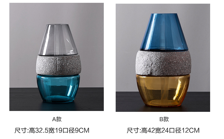 creative color contrast glass vase-6.jpg