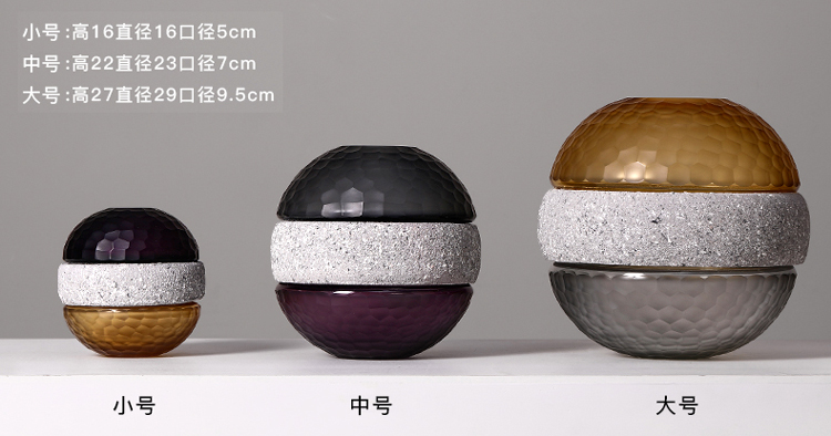 Creative combination spherical glass vase-5.jpg