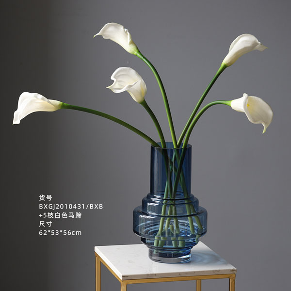 Blue glass vase home decoration (3).jpg