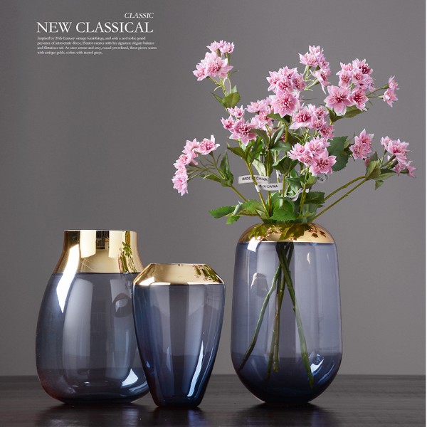 simple and modern transparent glass vase 