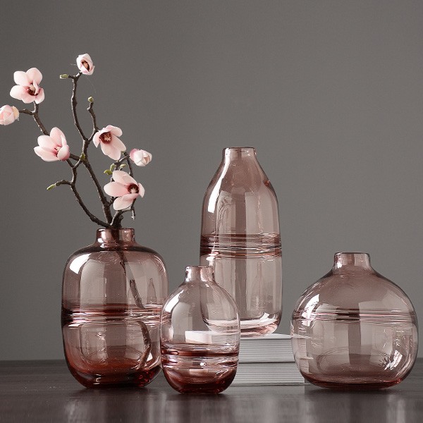 modern minimalist transparent glass vase