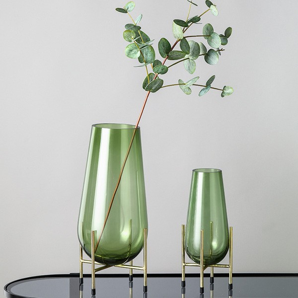 modern minimalist living room glass transparent flower vase