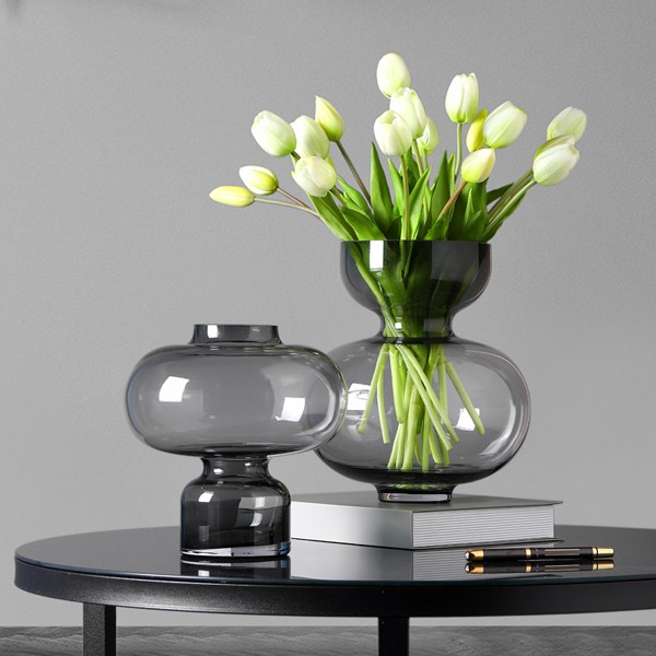 modern living room light luxury transparent glass water vase